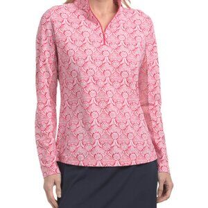 IBKUL 3 quarter long sleeve top  Pink and white  L & XL